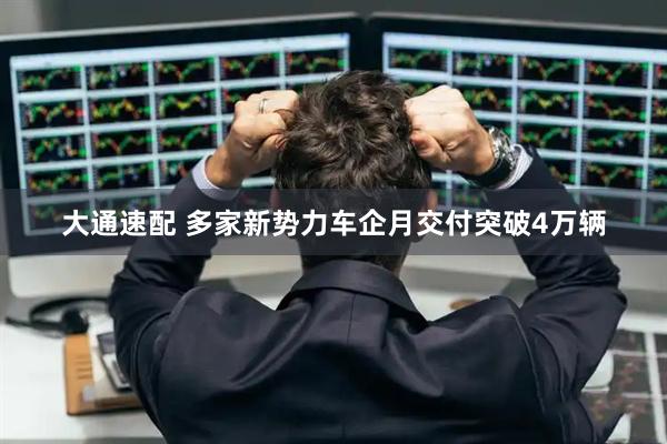 大通速配 多家新势力车企月交付突破4万辆
