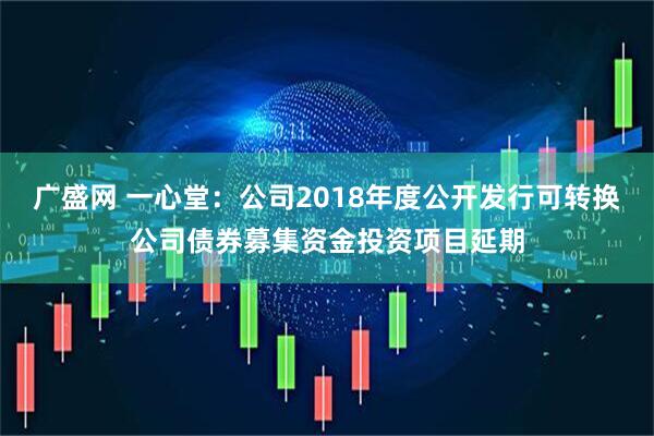 广盛网 一心堂:公司2018年度公开发行可转换公司债券募集资金投资项目延期
